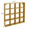 Hello Honey 27.5" Mustard Square Reclaimed Wood & Metal Wall Shelf